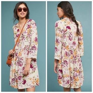 Anthropologie floral dress xs